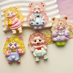 DIY Night Glow Strap Pants Charms Accessories – Customizable Phone Case, Hairpin, Fridge Magnet & Keychain Set