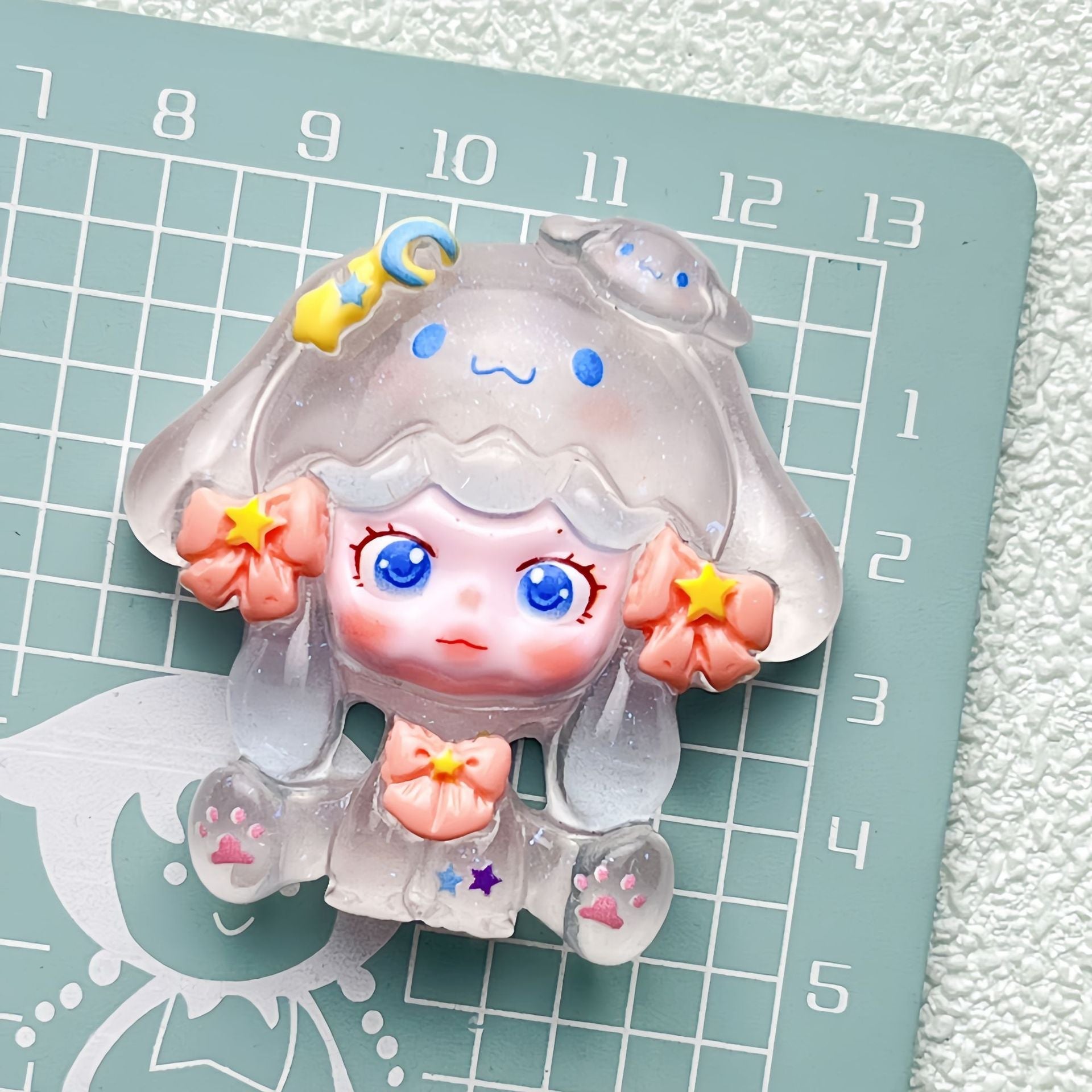 DIY   Luminous Sanrio Girl Charms Accessories – Customizable Phone Case, Hairpin, Fridge Magnet & Keychain Set