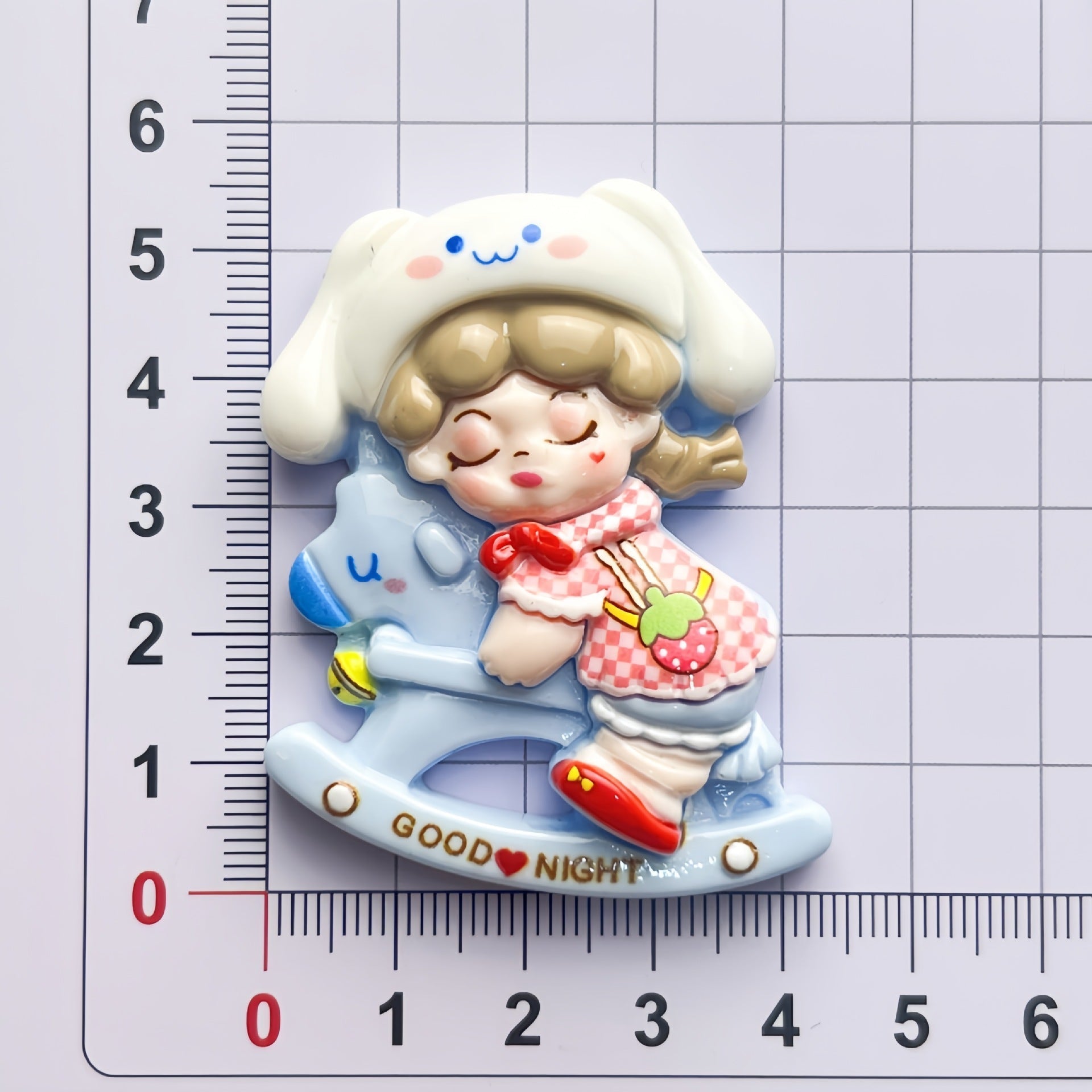 DIY Girl Riding A Rocking HorseCharms Accessories – Customizable Phone Case, Hairpin, Fridge Magnet & Keychain Set