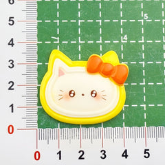 DIY multicolor bowknot kitten Charms Accessories – Customizable Phone Case, Hairpin, Fridge Magnet & Keychain Set