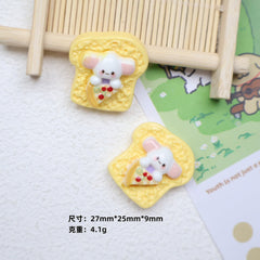 DIY  Toast Charms Accessories – Customizable Phone Case, Hairpin, Fridge Magnet & Keychain Set