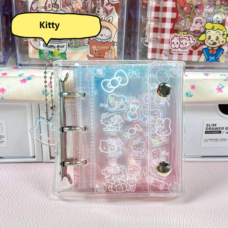 DIY Translucent Pink Hello Kitty Acrylic Shaky Notebook - Customizable with Trendy & Anime IP Characters