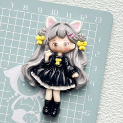 DIY Cosplay Pretty Girl Charms Accessories – Customizable Phone Case, Hairpin, Fridge Magnet & Keychain Set