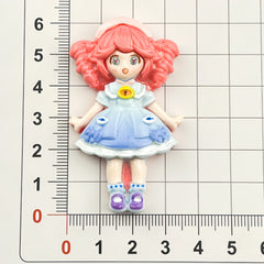 DIY Anime Girl Charms Accessories – Customizable Phone Case, Hairpin, Fridge Magnet & Keychain Set