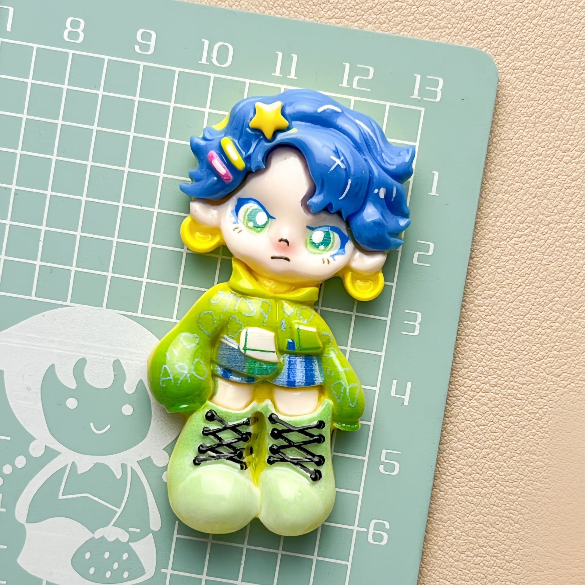 DIY Cute CartoonCharms Accessories – Customizable Phone Case, Hairpin, Fridge Magnet & Keychain Set