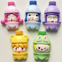 DIY Cartoon Multicolor Creative Water Bottle Charms Accessories – Customizable Phone Case, Hairpin, Fridge Magnet & Keychain Set