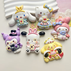 DIY Playing Cards Sanrio Charms Accessories – Customizable Phone Case, Hairpin, Fridge Magnet & Keychain Set