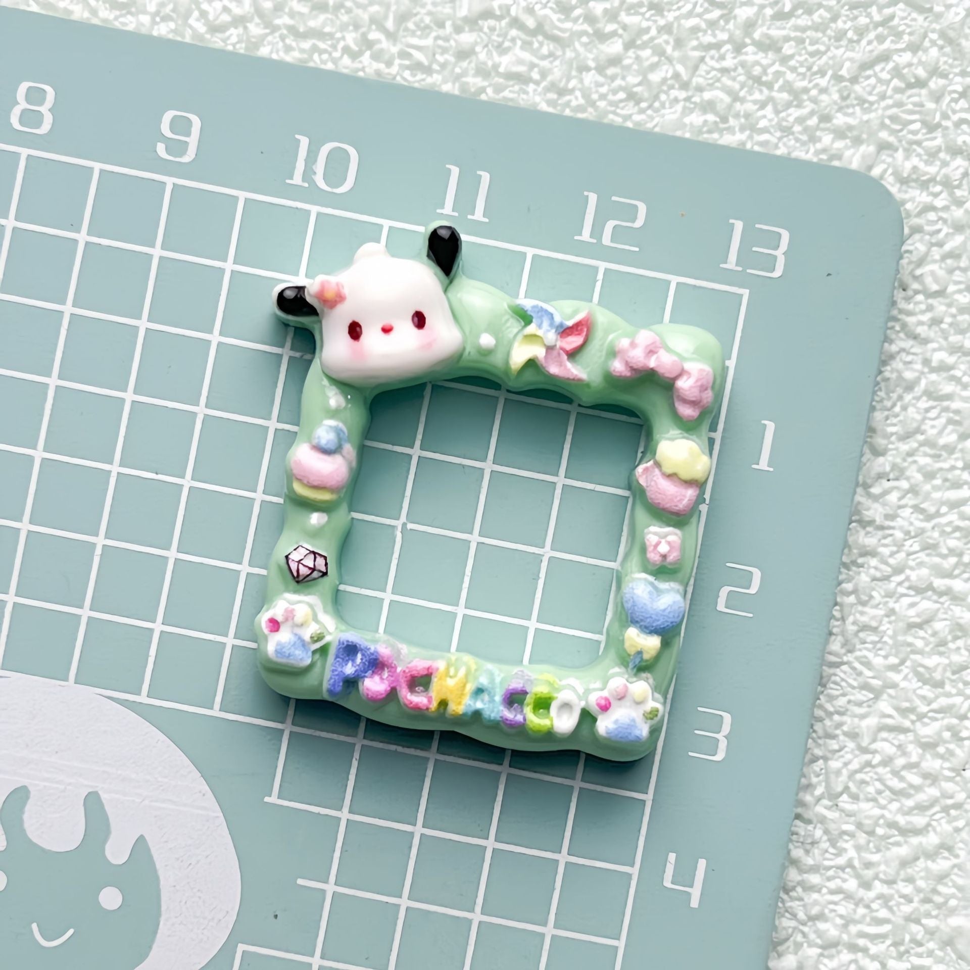 DIY Glossy Cute Sanrio Photo Frame Creative Cartoon  Charms Accessories – Customizable Phone Case, Hairpin, Fridge Magnet & Keychain Set