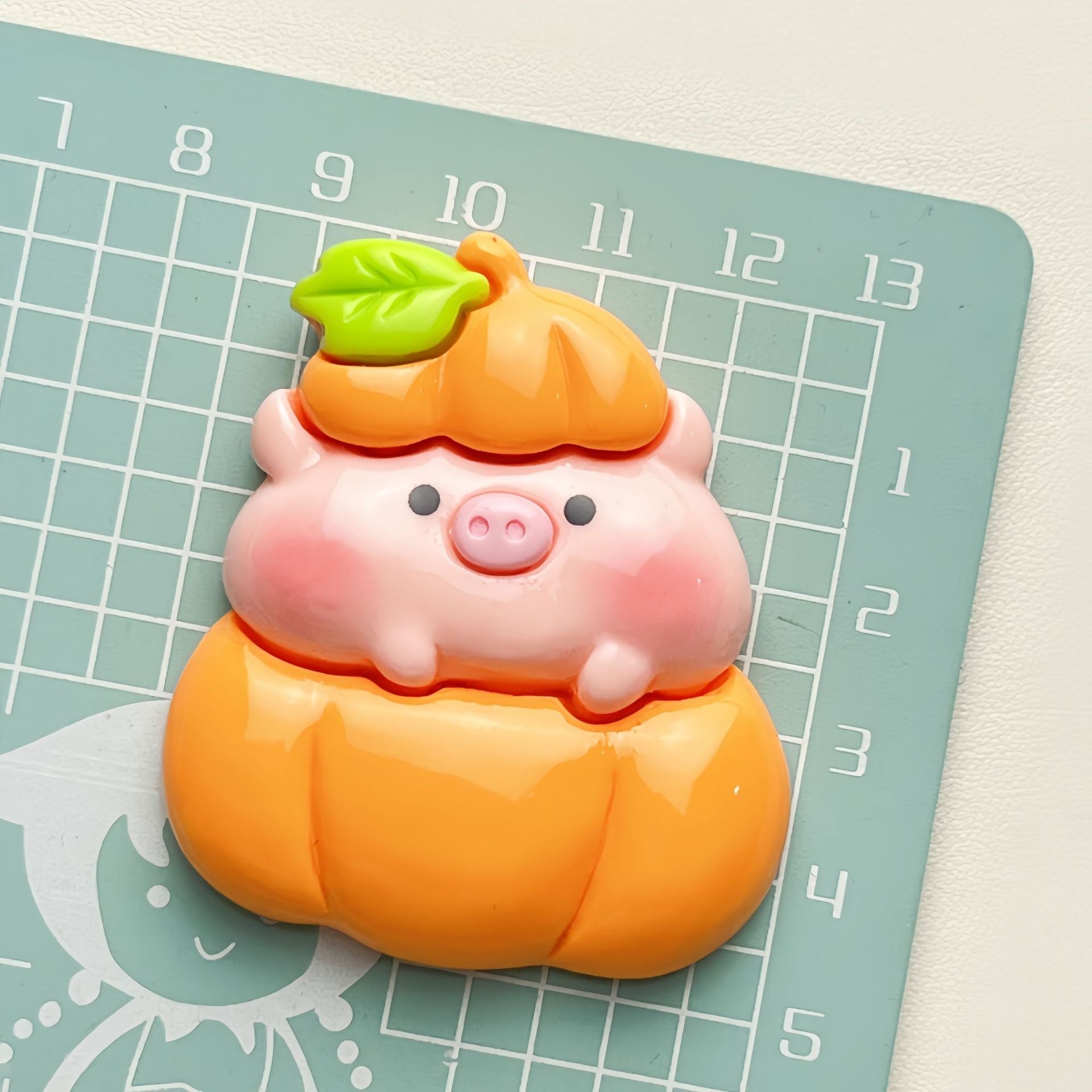 DIY  Cream Cone Pig Cartoon  Charms Accessories – Customizable Phone Case, Hairpin, Fridge Magnet & Keychain Set
