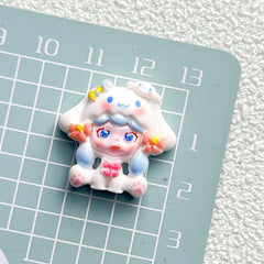 DIY Cross-dressing Girl Charms Accessories – Customizable Phone Case, Hairpin, Fridge Magnet & Keychain Set