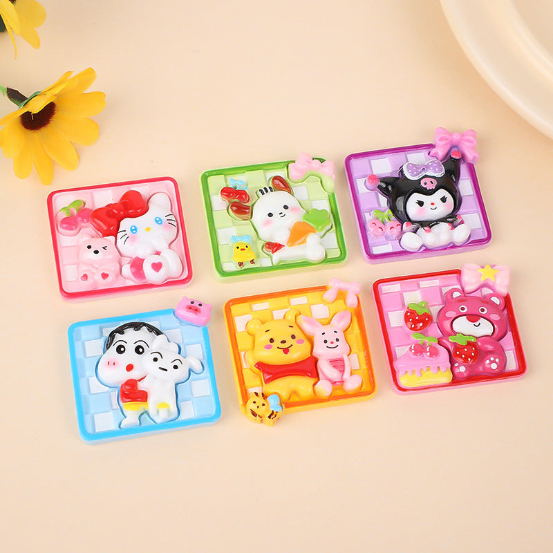 DIY European Brand Charms Accessories – Customizable Phone Case, Hairpin, Fridge Magnet & Keychain Set