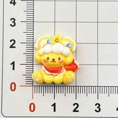 DIY New Year Cartoon Little Ou Charms Accessories – Customizable Phone Case, Hairpin, Fridge Magnet & Keychain Set