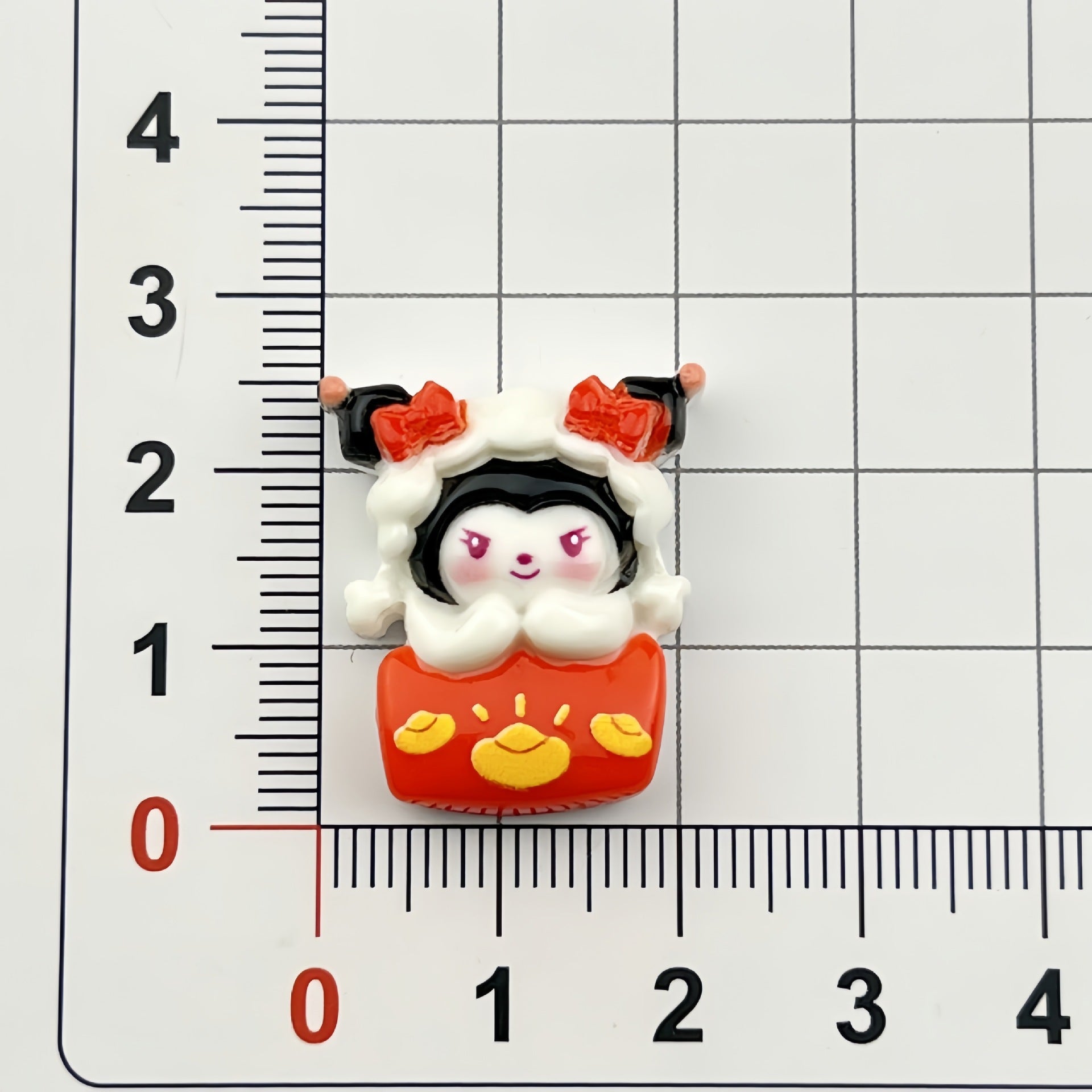 DIY New Year Cartoon Little Ou Charms Accessories – Customizable Phone Case, Hairpin, Fridge Magnet & Keychain Set