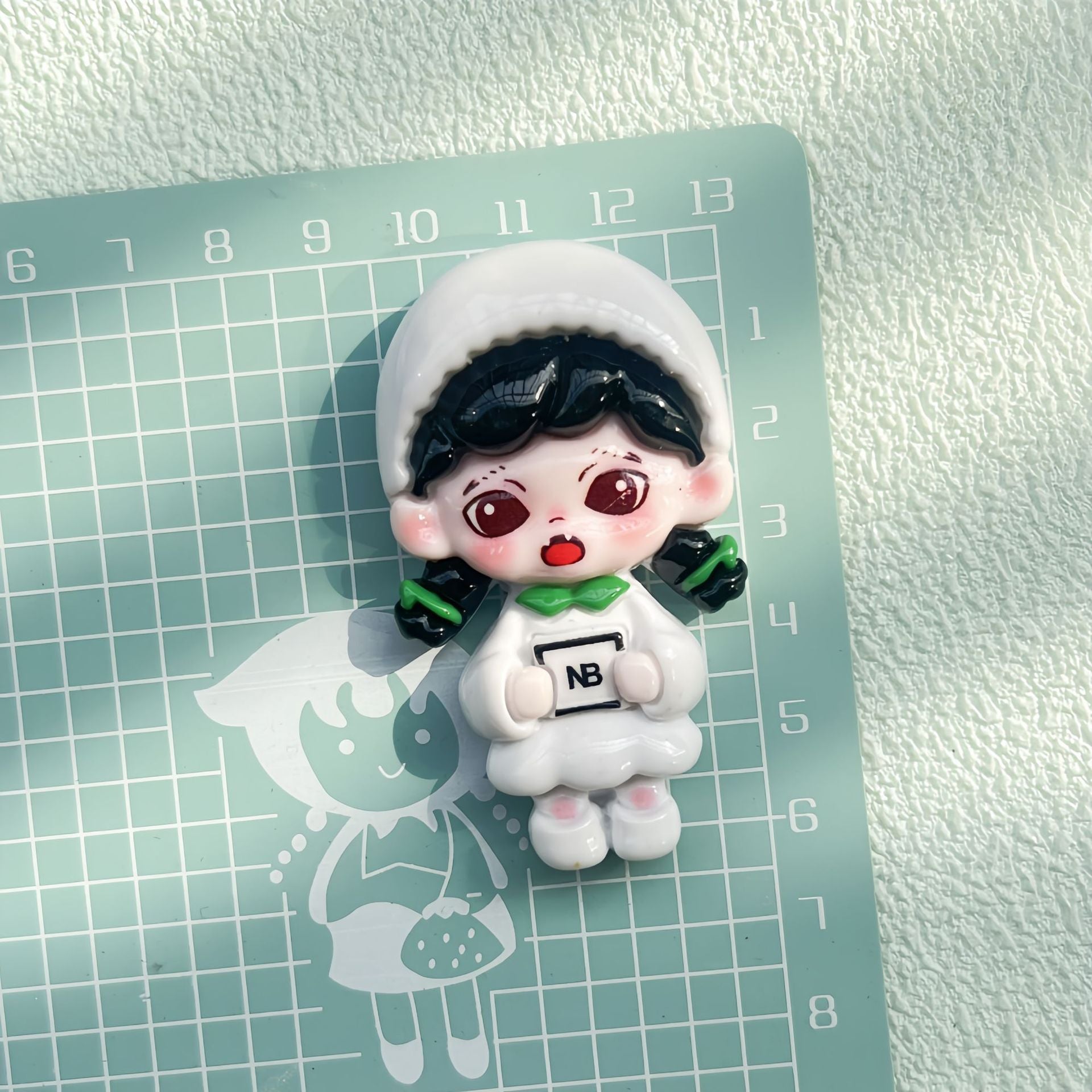 DIY Cute Girl With Charms Accessories – Customizable Phone Case, Hairpin, Fridge Magnet & Keychain Set
