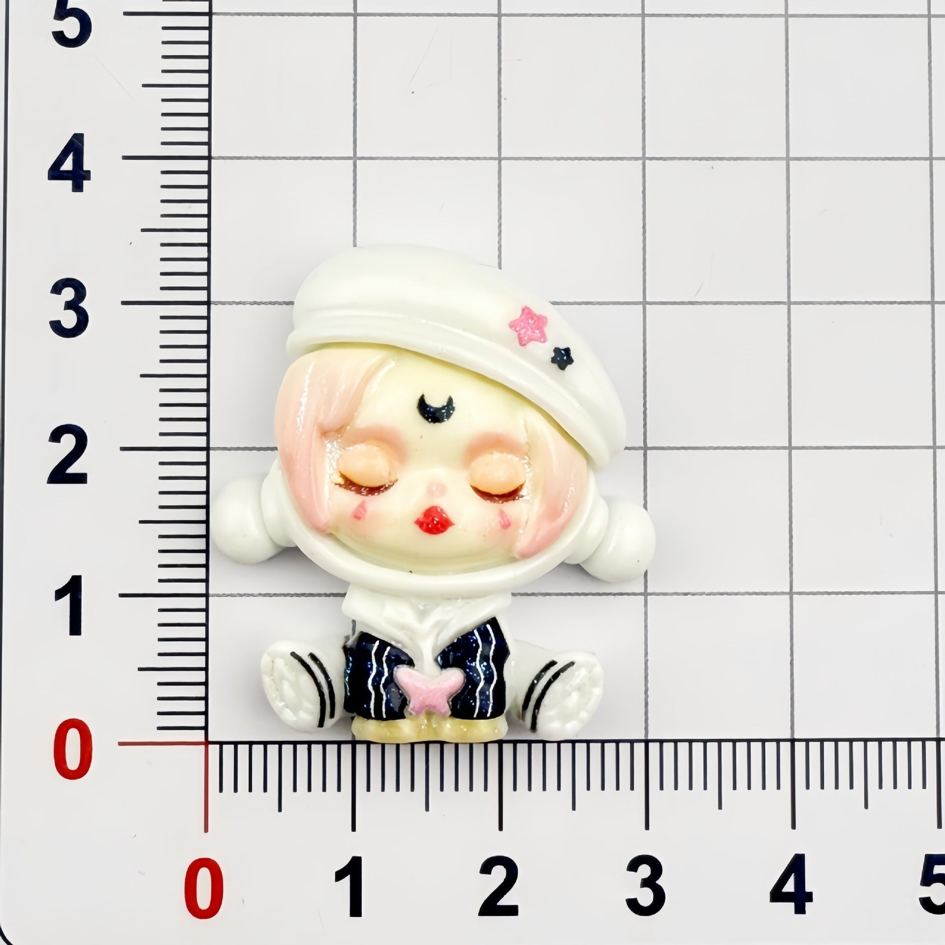 DIY  Cartoon Gradient Hat Bubble Girl Charms Accessories – Customizable Phone Case, Hairpin, Fridge Magnet & Keychain Set