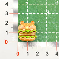 DIY Cute Burger Capibara Charms Accessories – Customizable Phone Case, Hairpin, Fridge Magnet & Keychain Set