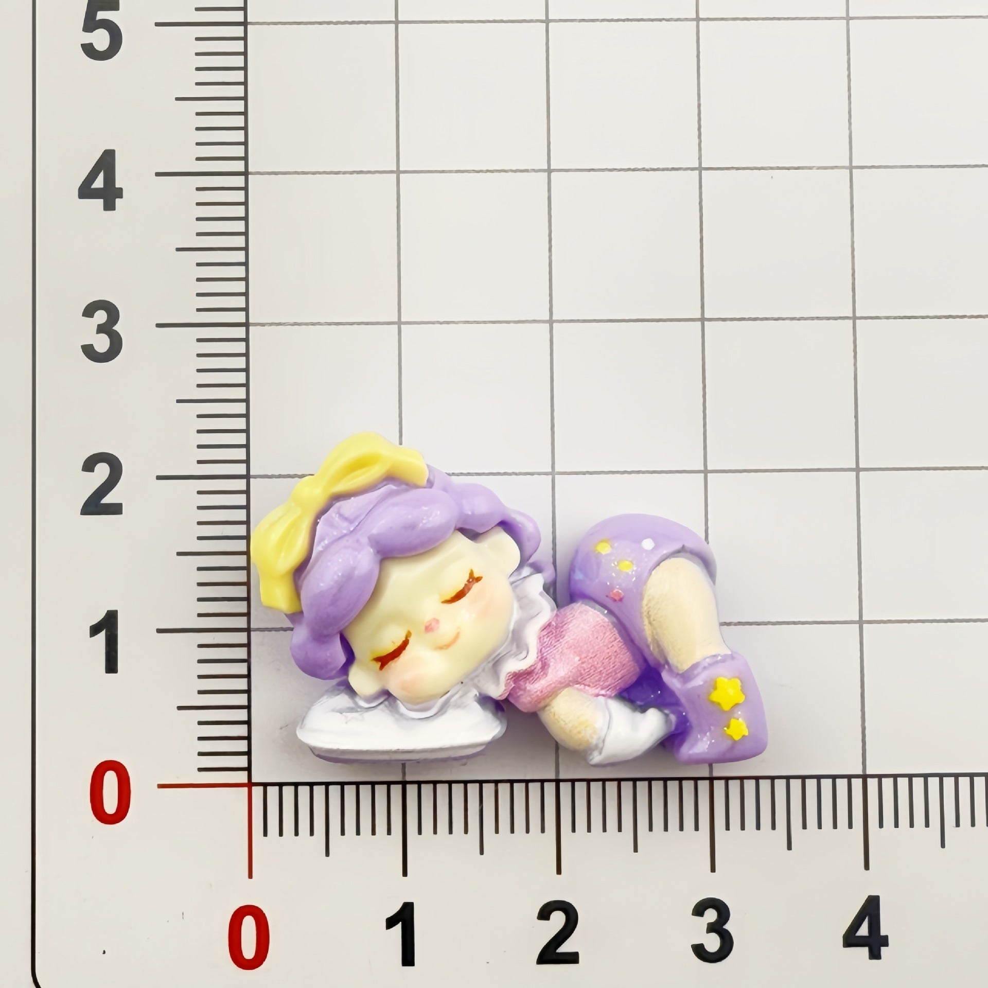DIY Cartoon Girl In Costume Sleeping With Eyes Closed Charms Accessories – Customizable Phone Case, Hairpin, Fridge Magnet & Keychain Set