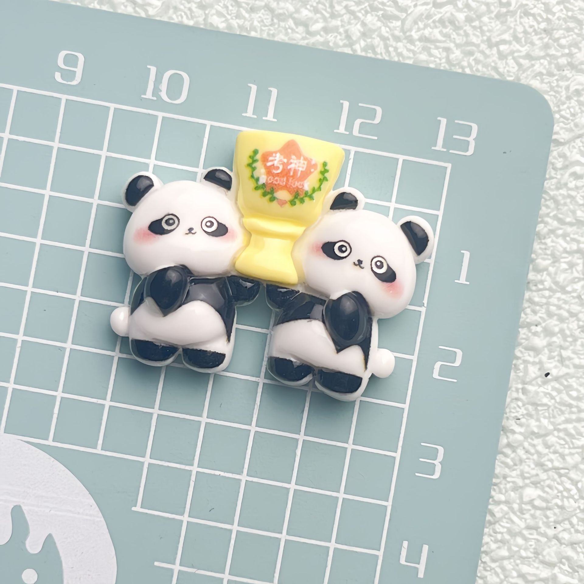 DIY Panda Charms Accessories – Customizable Phone Case, Hairpin, Fridge Magnet & Keychain Set
