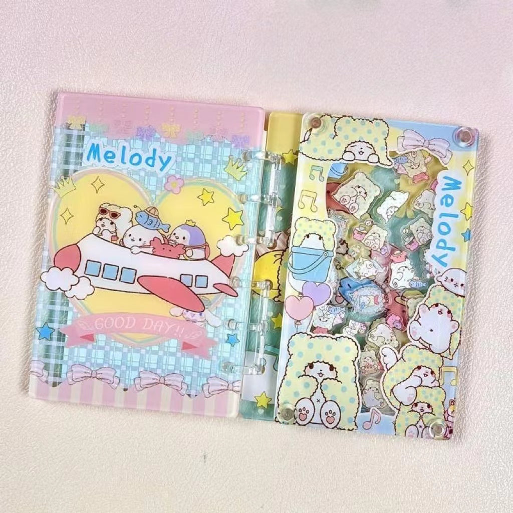 DIY Cute Blanket Bear Acrylic Shaky Notebook - Customizable with Trendy & Anime IP Characters