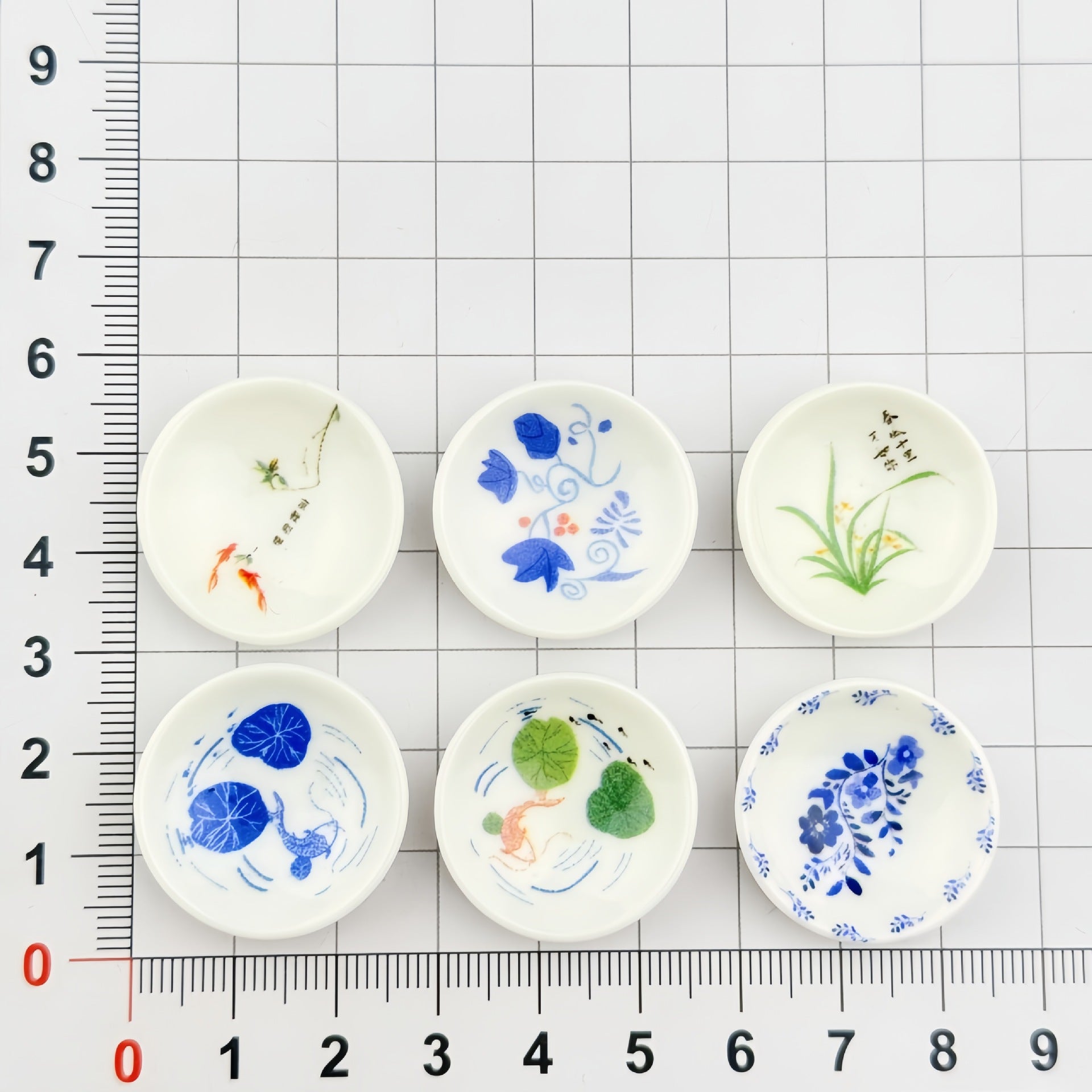 DIY  retro blue and white porcelain plate Charms Accessories – Customizable Phone Case, Hairpin, Fridge Magnet & Keychain Set
