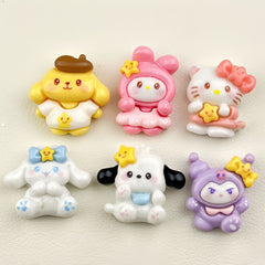 DIY  Sanrio  Charms Accessories – Customizable Phone Case, Hairpin, Fridge Magnet & Keychain Set