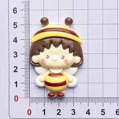 DIY Large Card Resin Girl Charms Accessories – Customizable Phone Case, Hairpin, Fridge Magnet & Keychain Set