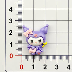 DIY  Purple Rice  Charms Accessories – Customizable Phone Case, Hairpin, Fridge Magnet & Keychain Set