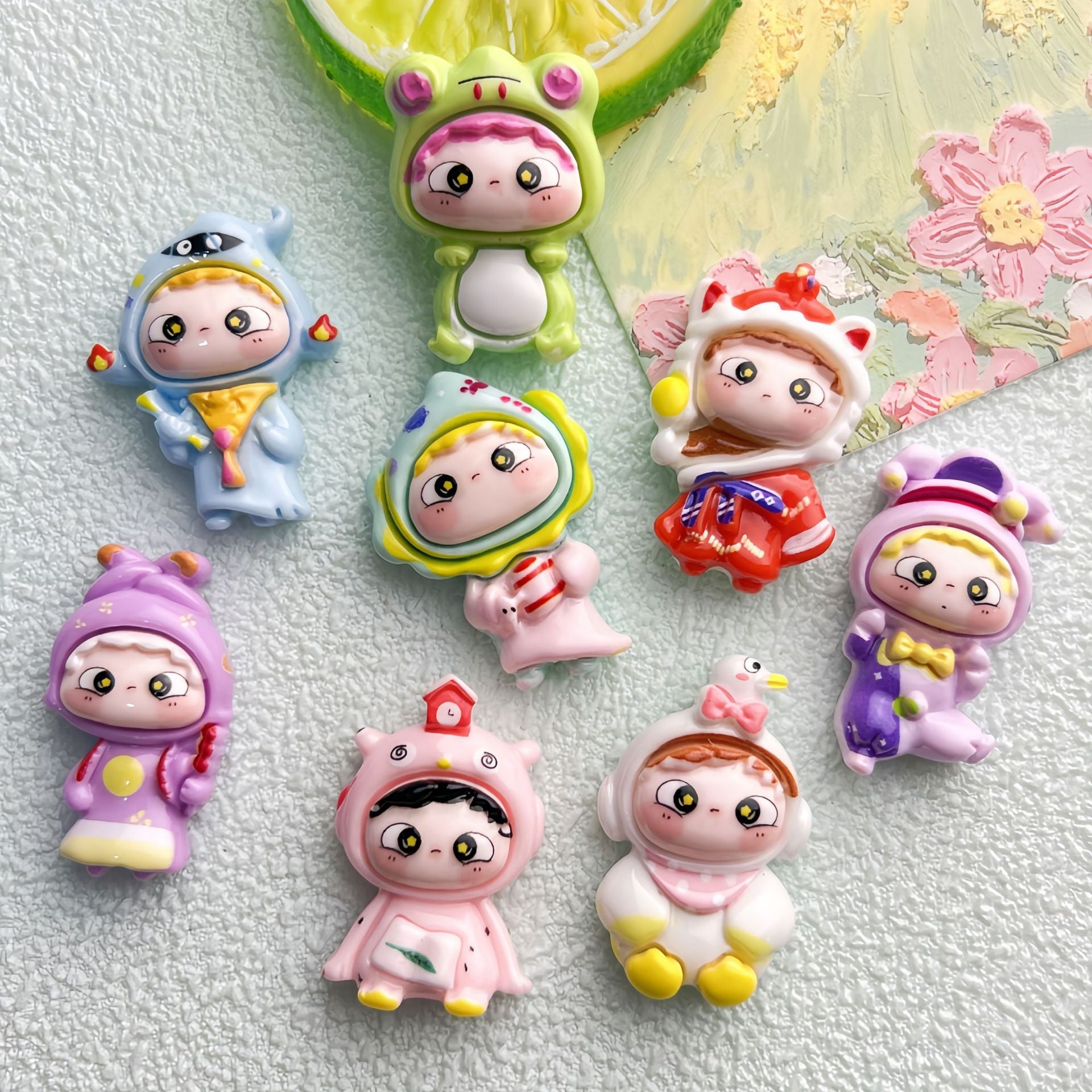 DIY Glossy Charms Accessories – Customizable Phone Case, Hairpin, Fridge Magnet & Keychain Set