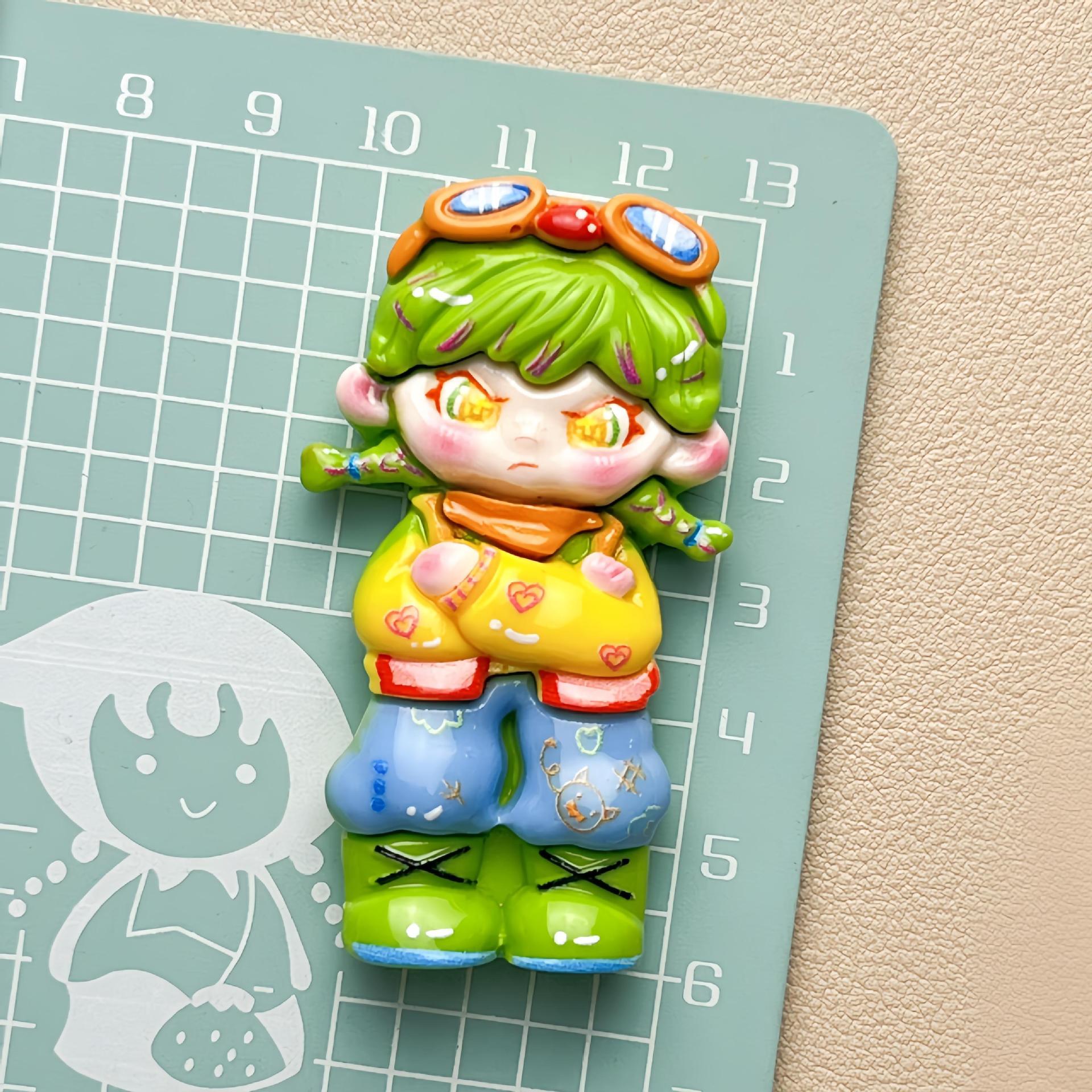 DIY Cute CartoonCharms Accessories – Customizable Phone Case, Hairpin, Fridge Magnet & Keychain Set