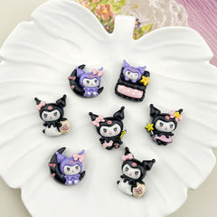 DIY  Black Rice Charms Accessories – Customizable Phone Case, Hairpin, Fridge Magnet & Keychain Set