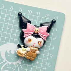 DIY Cute Cartoon Charms Accessories – Customizable Phone Case, Hairpin, Fridge Magnet & Keychain Set