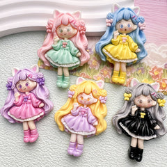 DIY Cosplay Pretty Girl Charms Accessories – Customizable Phone Case, Hairpin, Fridge Magnet & Keychain Set
