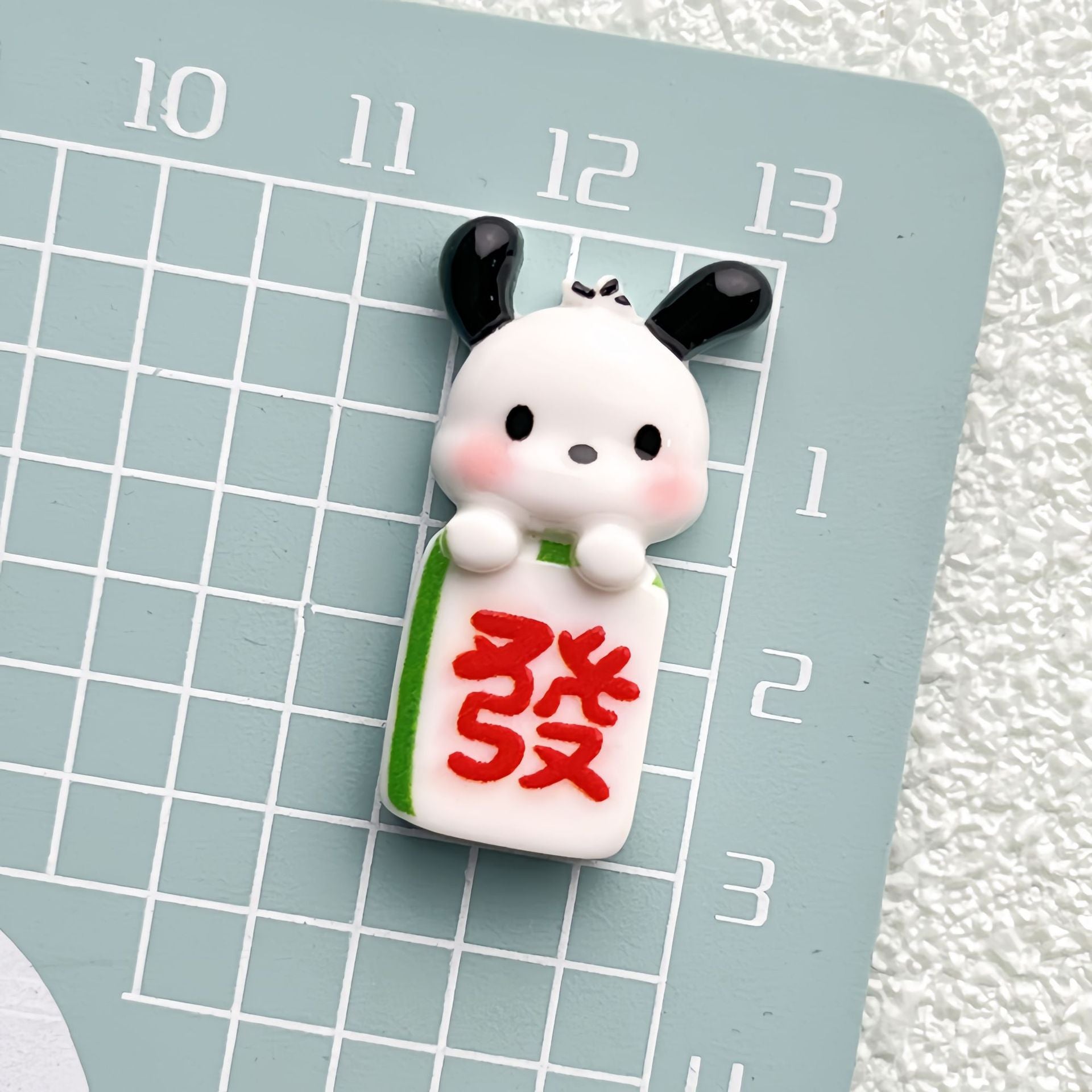 DIY Mahjong Puppy Charms Accessories – Customizable Phone Case, Hairpin, Fridge Magnet & Keychain Set