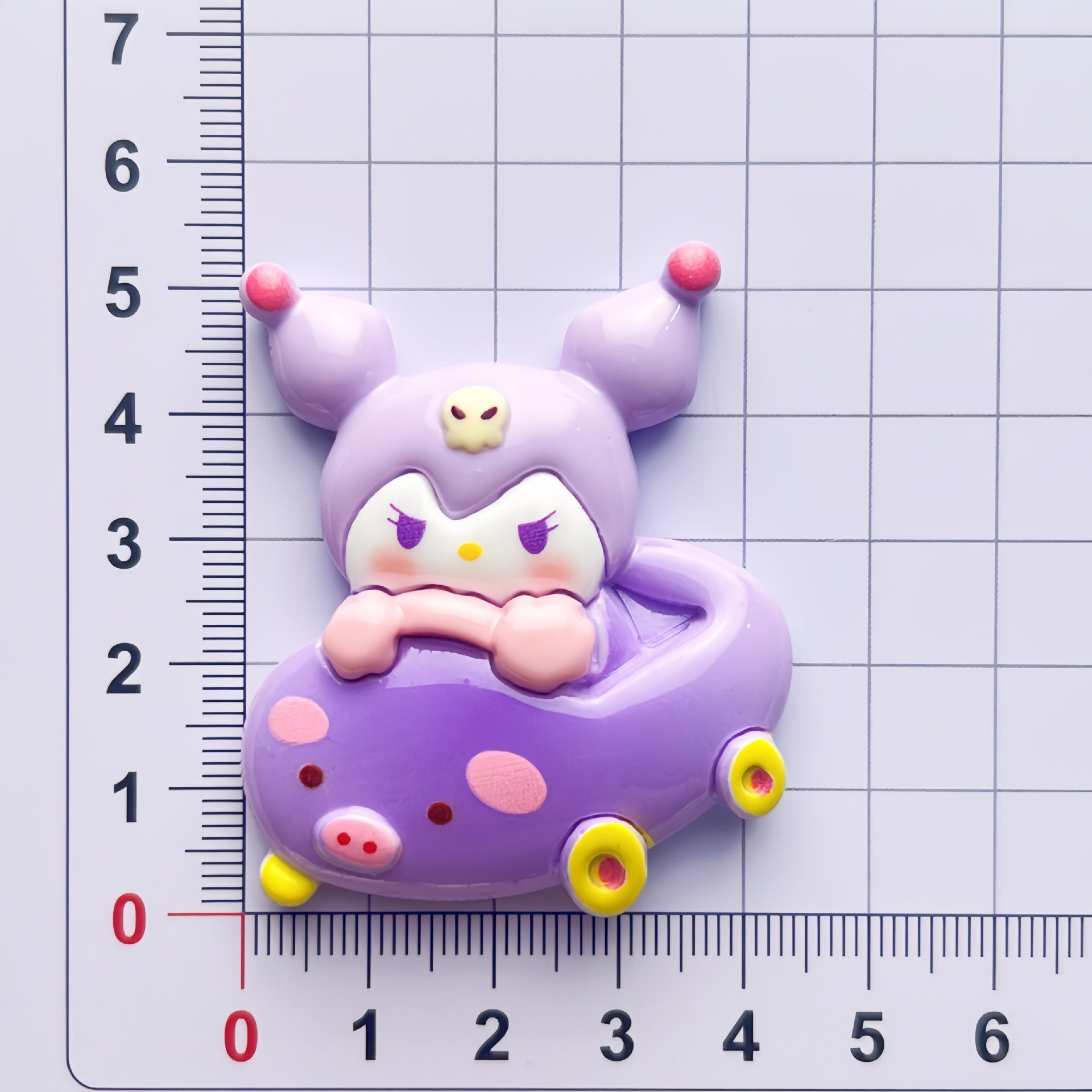 DIY Multi-color Sanrio Bumper Car Charms Accessories – Customizable Phone Case, Hairpin, Fridge Magnet & Keychain Set
