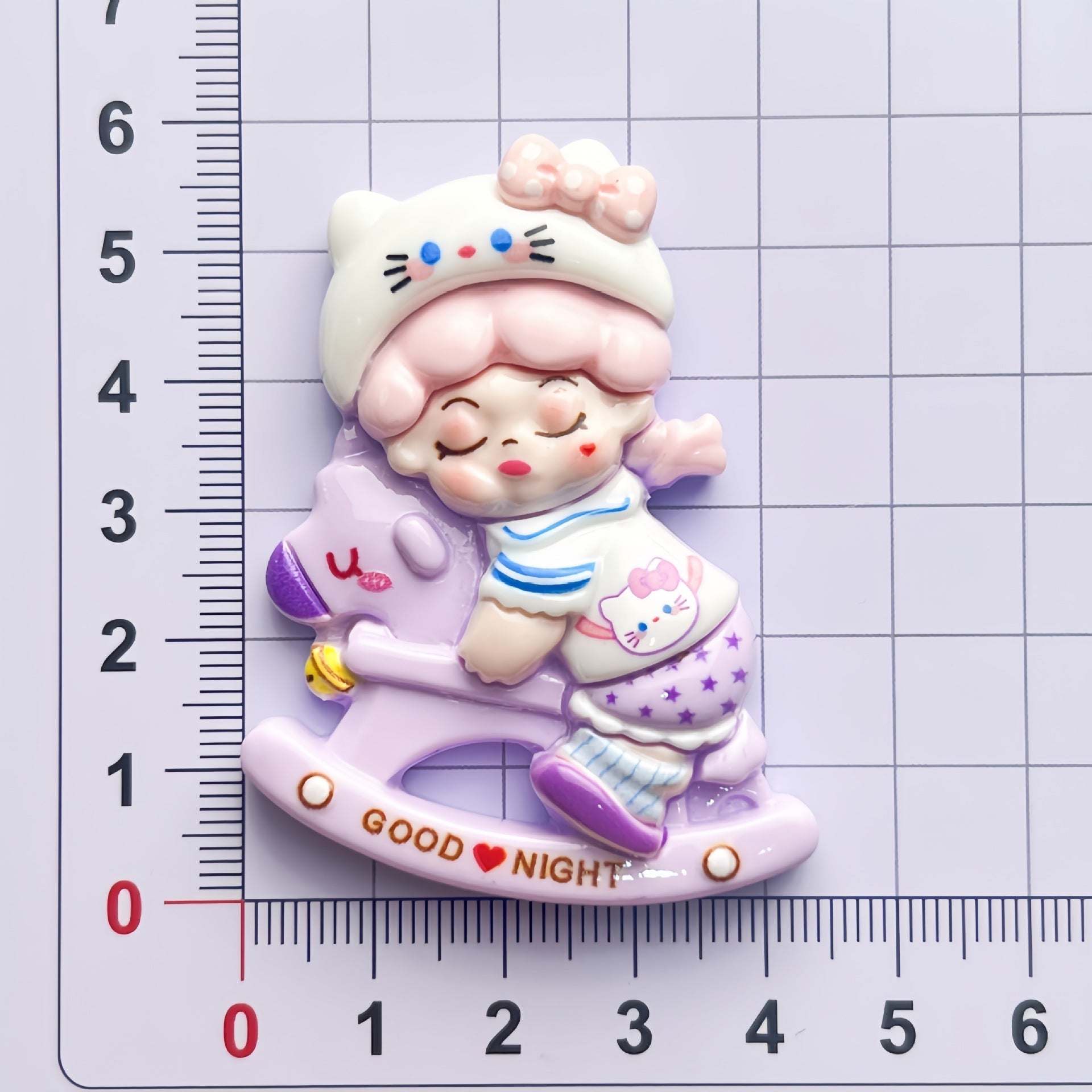 DIY Girl Riding A Rocking HorseCharms Accessories – Customizable Phone Case, Hairpin, Fridge Magnet & Keychain Set