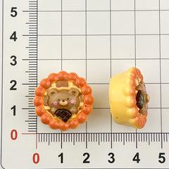 DIY Panda Egg Tart Charms Accessories – Customizable Phone Case, Hairpin, Fridge Magnet & Keychain Set