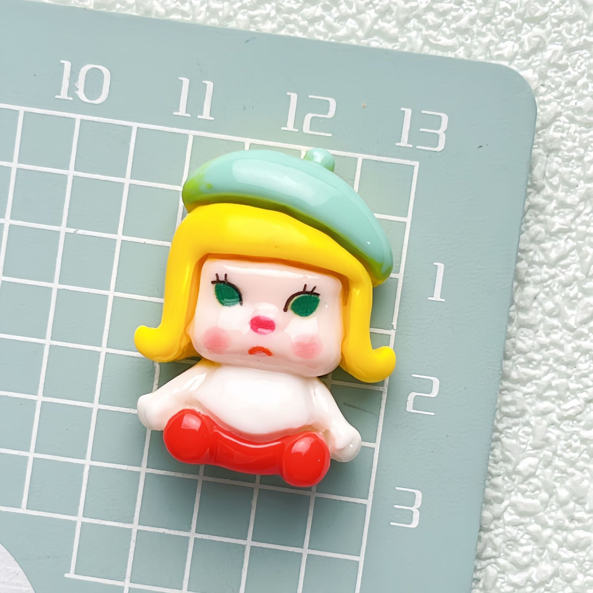 DIY Curly Hair Boy Charms Accessories – Customizable Phone Case, Hairpin, Fridge Magnet & Keychain Set