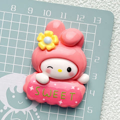DIY Nameplate Sanrio Charms Accessories – Customizable Phone Case, Hairpin, Fridge Magnet & Keychain Set