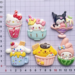 DIY Large cone Sanrio Charms Accessories – Customizable Phone Case, Hairpin, Fridge Magnet & Keychain Set