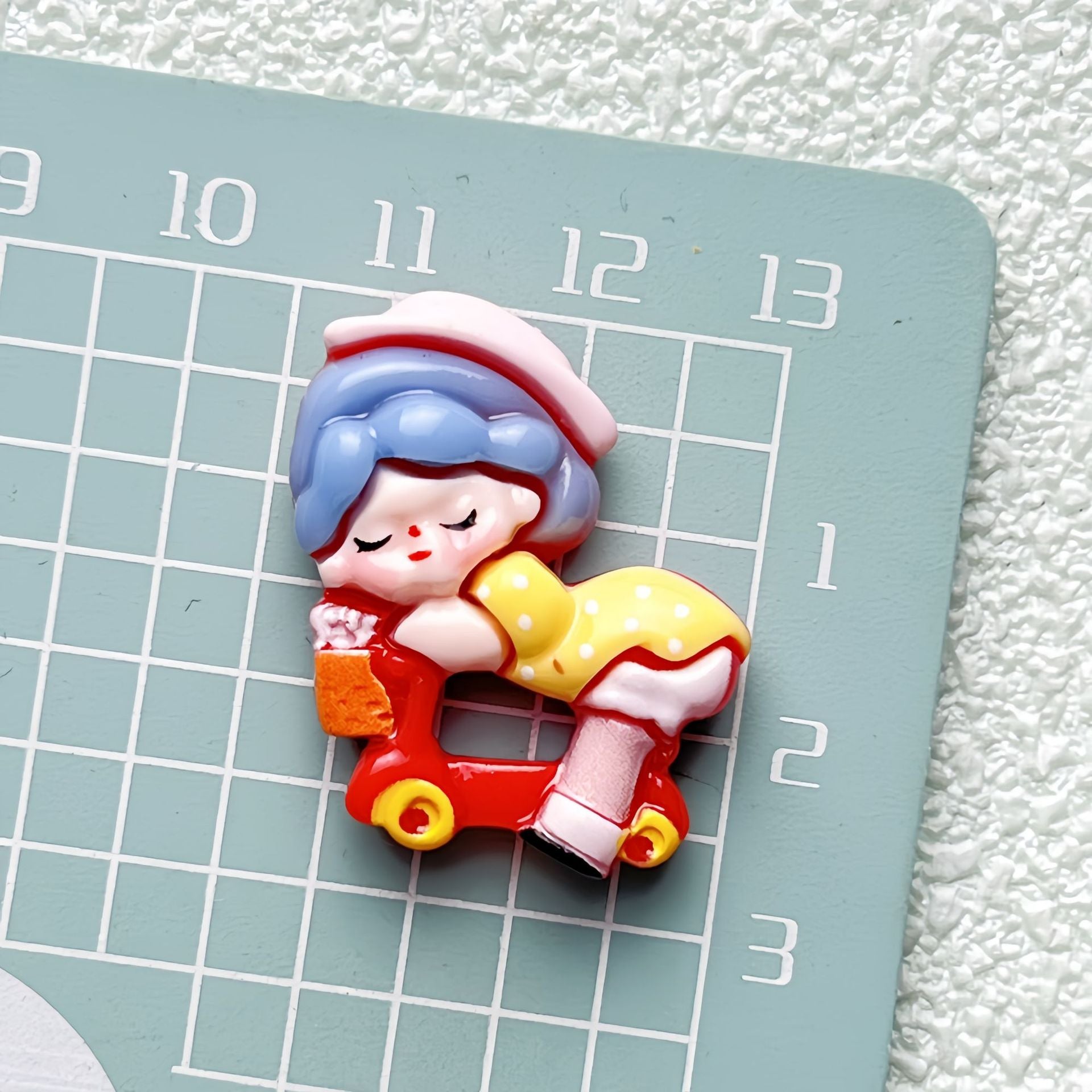 DIY Cycling Girl Charms Accessories – Customizable Phone Case, Hairpin, Fridge Magnet & Keychain Set