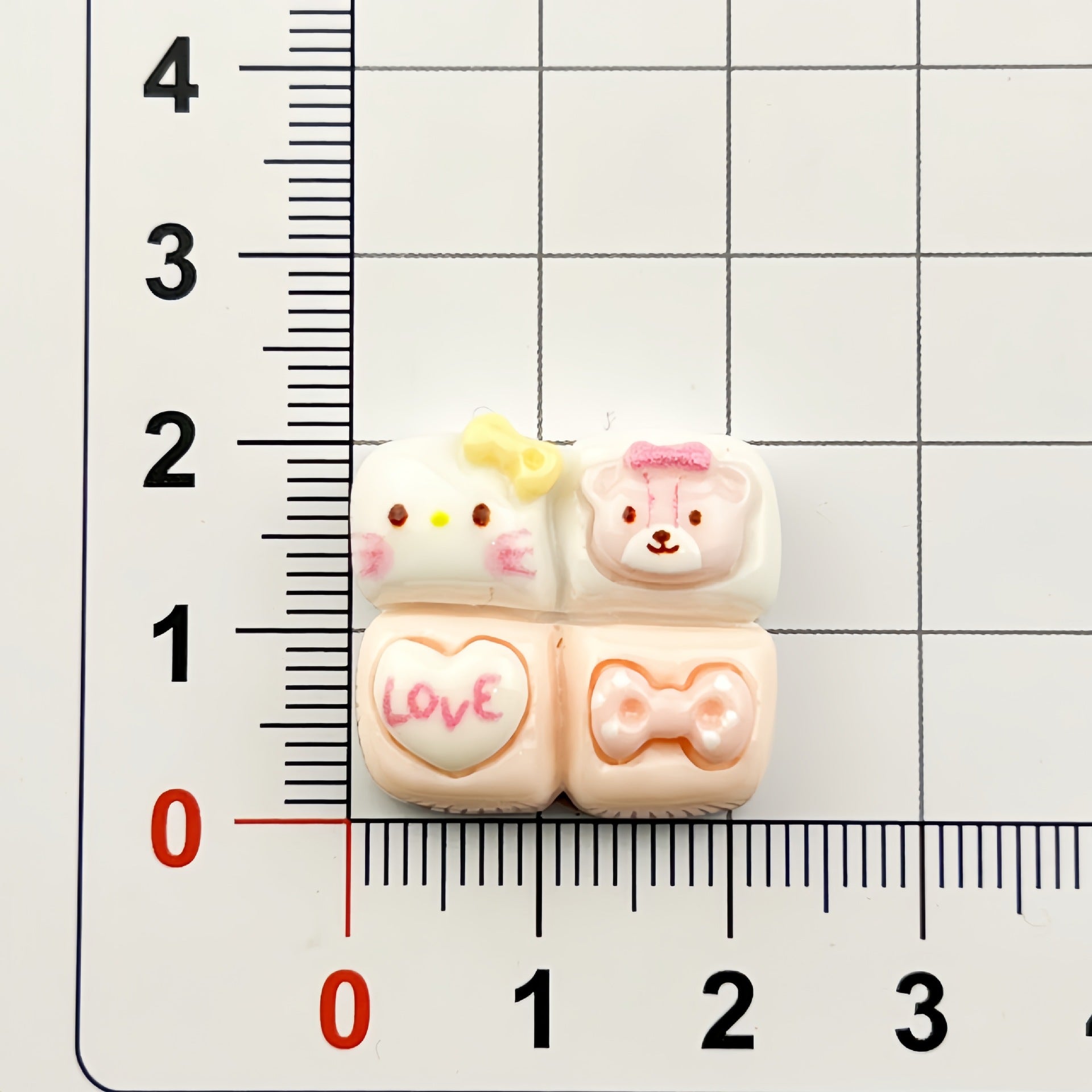 DIY Sanrio Four Palace Grid Charms Accessories – Customizable Phone Case, Hairpin, Fridge Magnet & Keychain Set