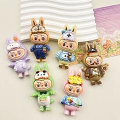 DIY Colorful Figurine Charms Accessories – Customizable Phone Case, Hairpin, Fridge Magnet & Keychain Set