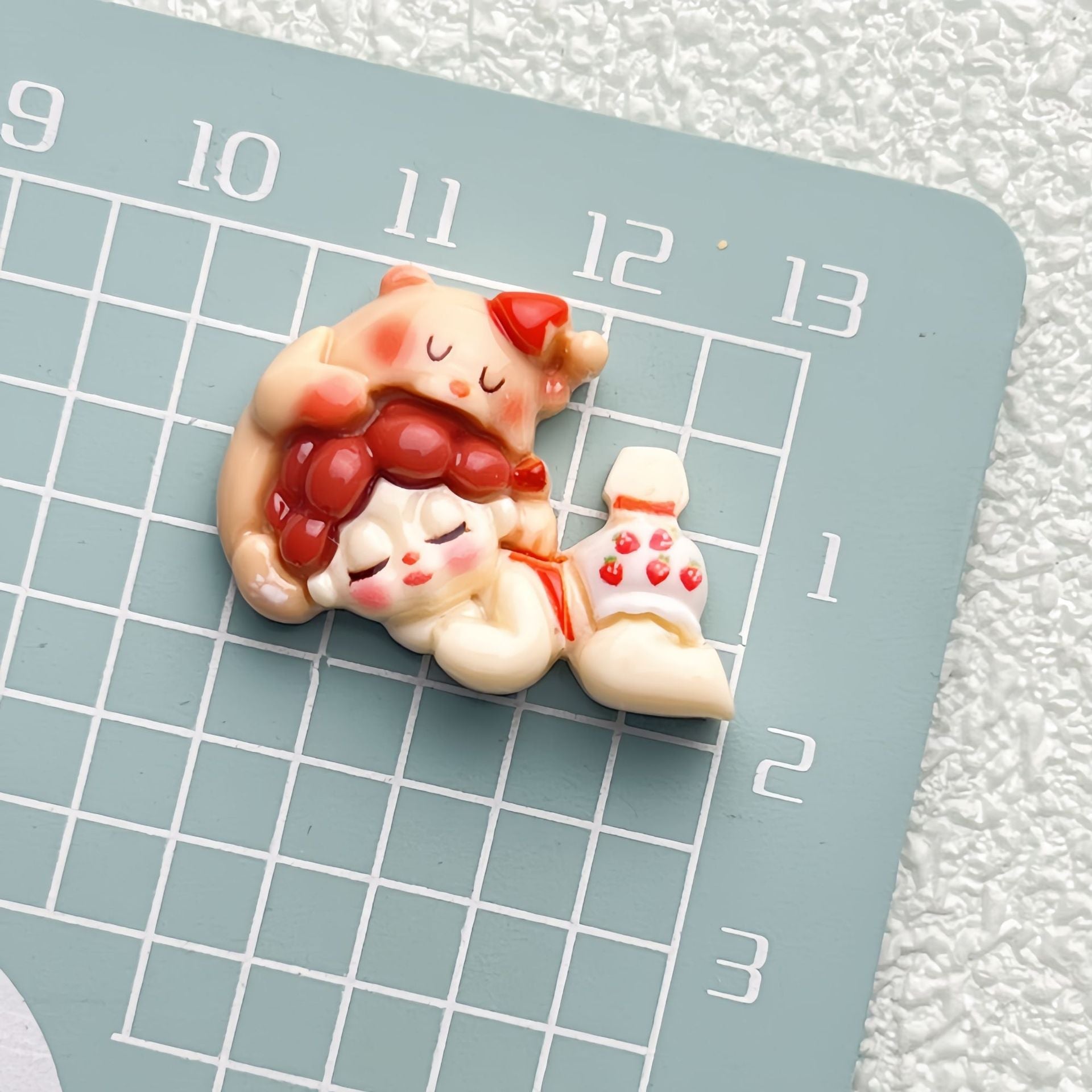 DIY Sleeping Mermaid Charms Accessories – Customizable Phone Case, Hairpin, Fridge Magnet & Keychain Set