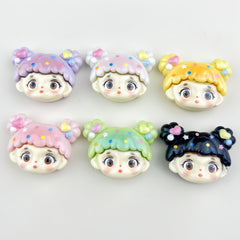 DIY Fine Glitter Girl Hair Charms Accessories – Customizable Phone Case, Hairpin, Fridge Magnet & Keychain Set