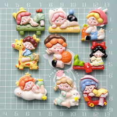 DIY Cycling Girl Charms Accessories – Customizable Phone Case, Hairpin, Fridge Magnet & Keychain Set