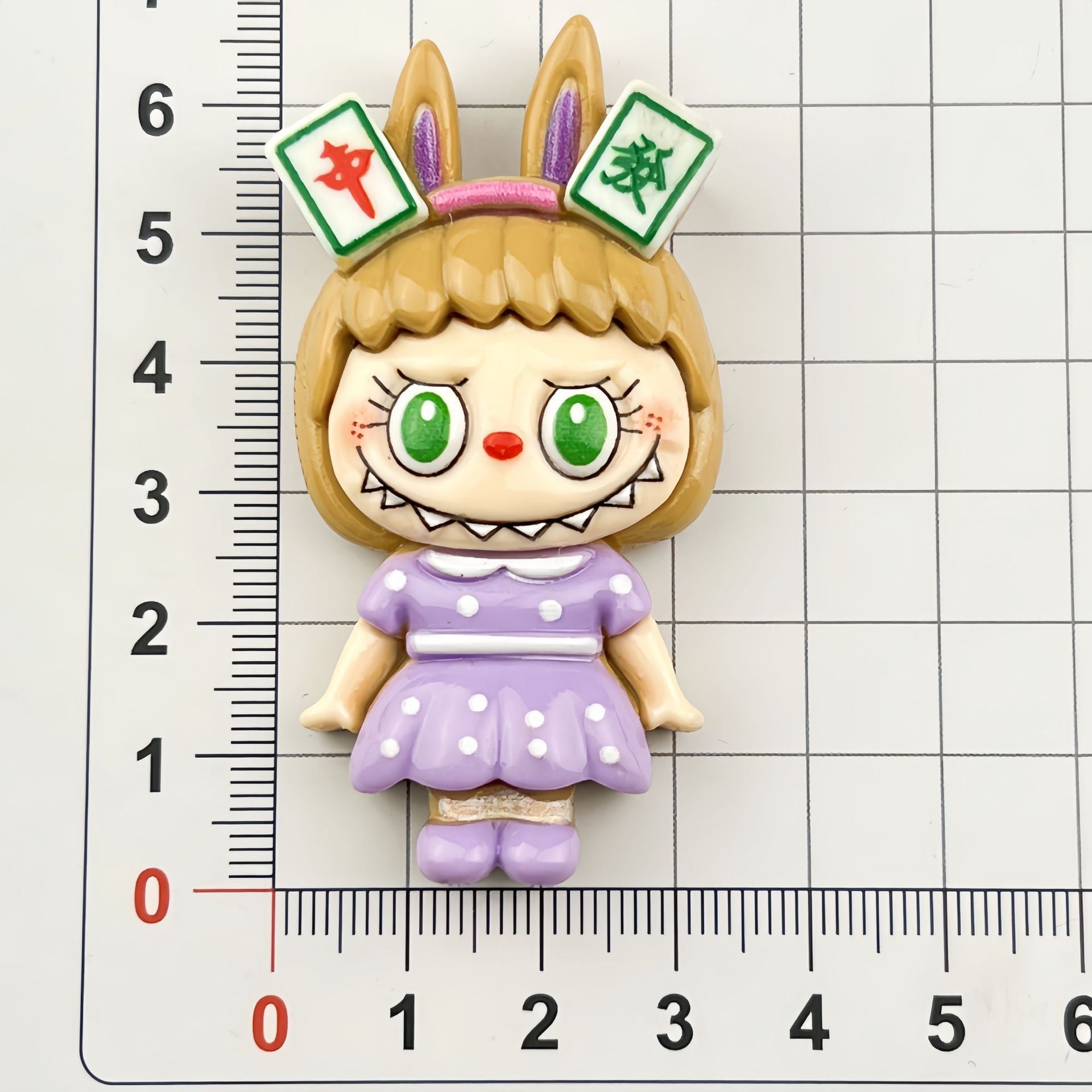 DIY  New Cartoon Mahjong Doll  Charms Accessories – Customizable Phone Case, Hairpin, Fridge Magnet & Keychain Set