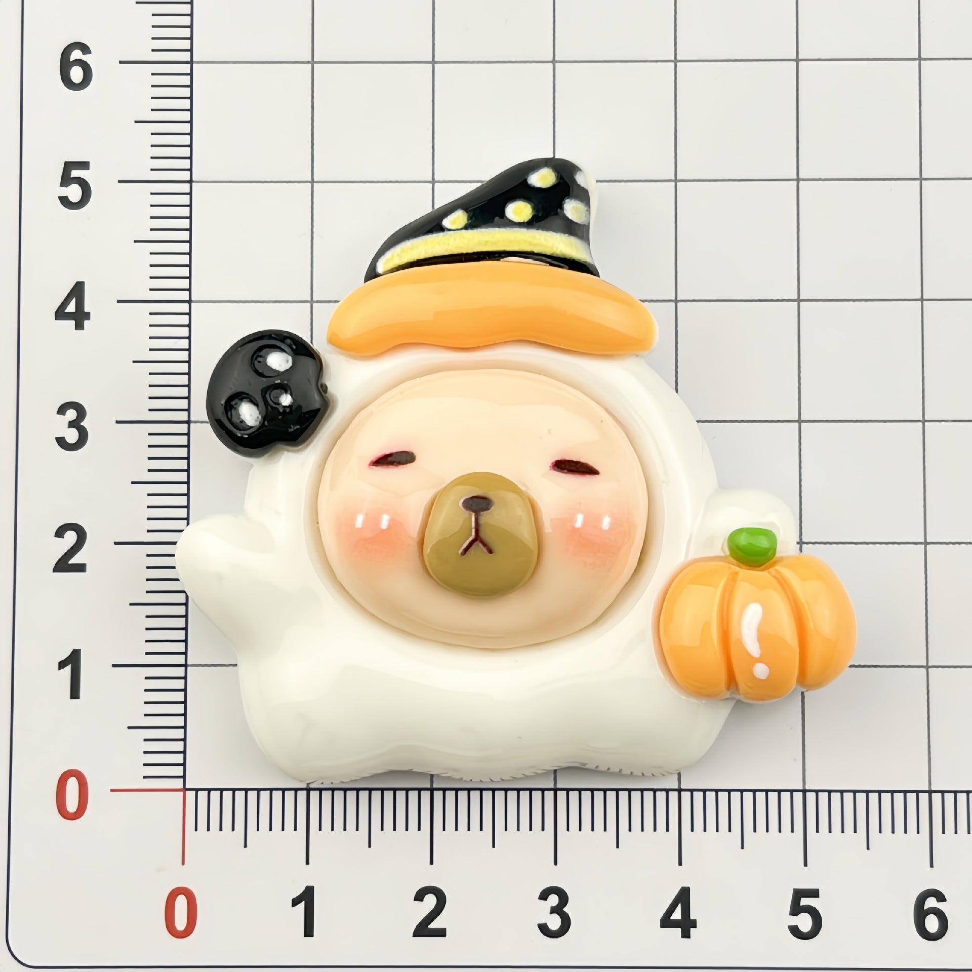 DIY Cartoon Halloween Capy Charms Accessories – Customizable Phone Case, Hairpin, Fridge Magnet & Keychain Set