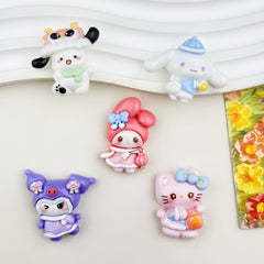 DIY  New Year Winter Outfit Charms Accessories – Customizable Phone Case, Hairpin, Fridge Magnet & Keychain Set