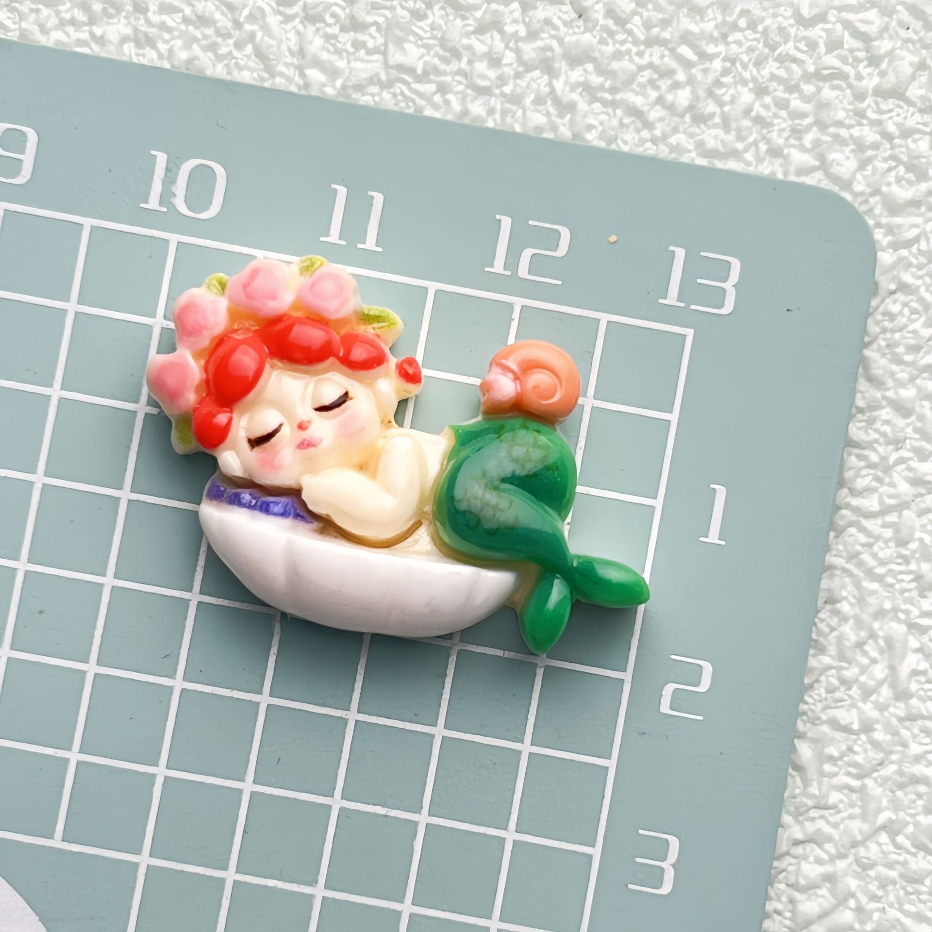 DIY Sleeping Mermaid Charms Accessories – Customizable Phone Case, Hairpin, Fridge Magnet & Keychain Set
