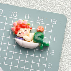 DIY Sleeping Mermaid Charms Accessories – Customizable Phone Case, Hairpin, Fridge Magnet & Keychain Set